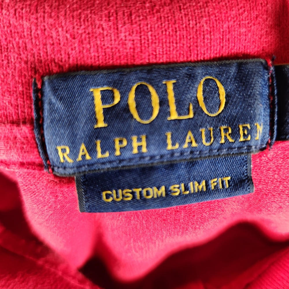 Polo Ralph Lauren Polo Shirt Mens XL Red Excellent Custom Slim Fit Pique Pony - Picture 4 of 10